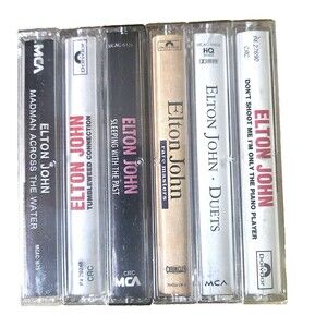 Elton John Cassette Lot 6 Albums Rare Masters Madman Tumbleweed Tested
